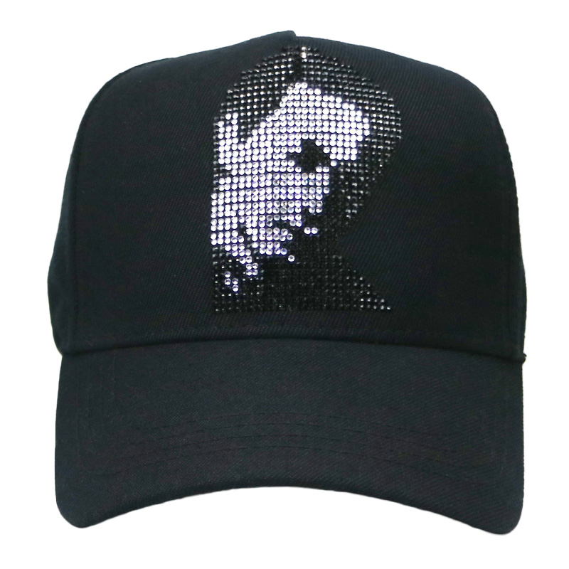 Rhinestone Cotton 5 Panel Baseball Cap Sun Proof 58cm For Adult Eco Friendly