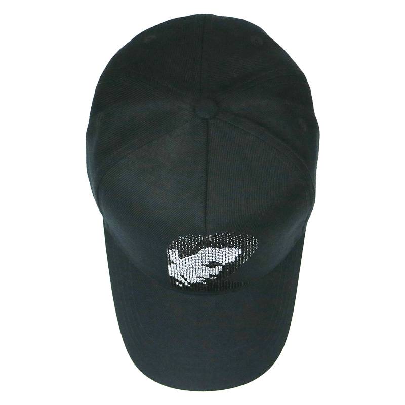 Rhinestone Cotton 5 Panel Baseball Cap Sun Proof 58cm For Adult Eco Friendly