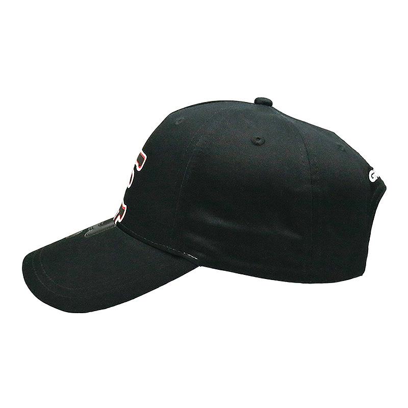 FUN Black Color Company Baseball Caps , Rubberized Make Your Own Baseball Hat