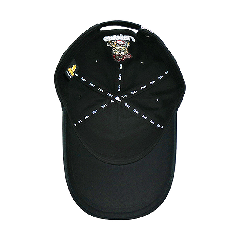 FUN Black Color Company Baseball Caps , Rubberized Make Your Own Baseball Hat