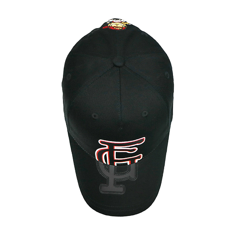 FUN Black Color Company Baseball Caps , Rubberized Make Your Own Baseball Hat