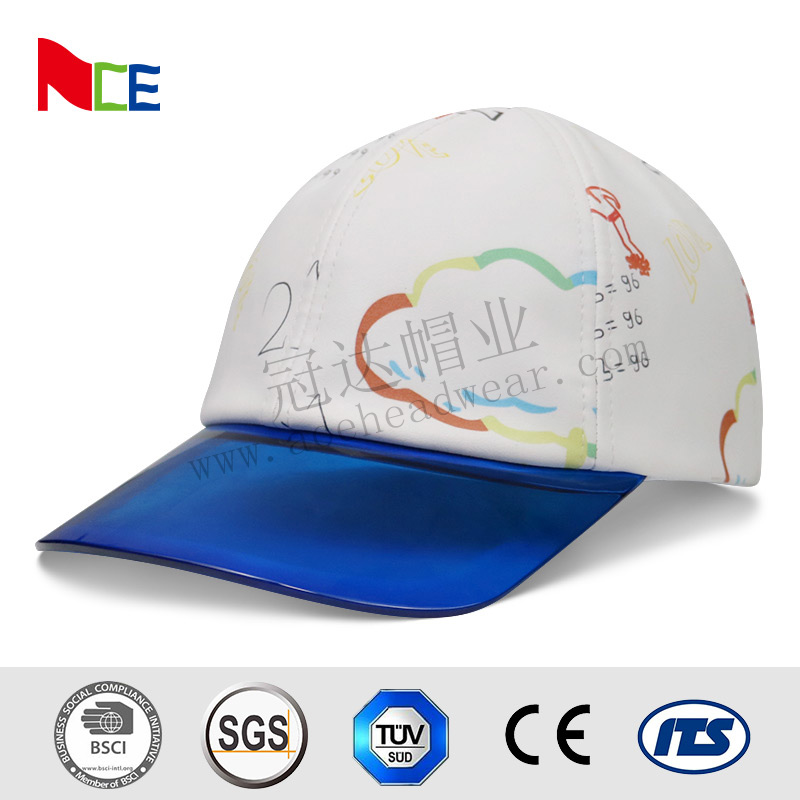 Fashion Plastic Bill Custom Printed Baseball Hats , Sun Protection Headwear For Summer