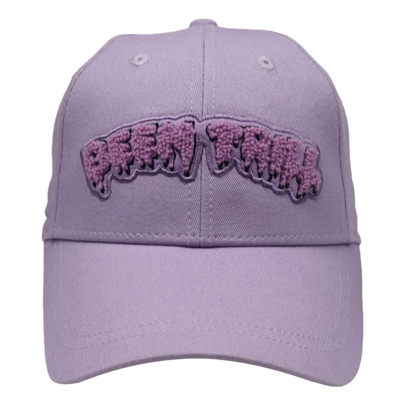 Pale Lilac Sports Fitted Hats Cotton Punk Style Metal Tassels Girlish Color
