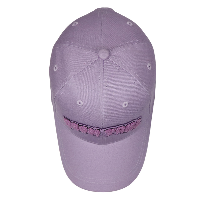 Pale Lilac Sports Fitted Hats Cotton Punk Style Metal Tassels Girlish Color