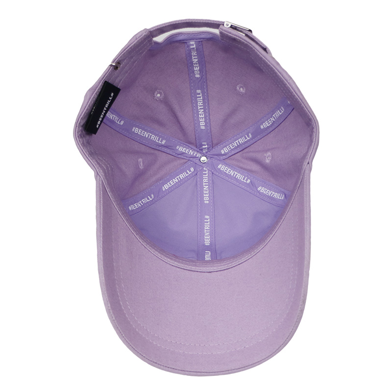 Pale Lilac Sports Fitted Hats Cotton Punk Style Metal Tassels Girlish Color