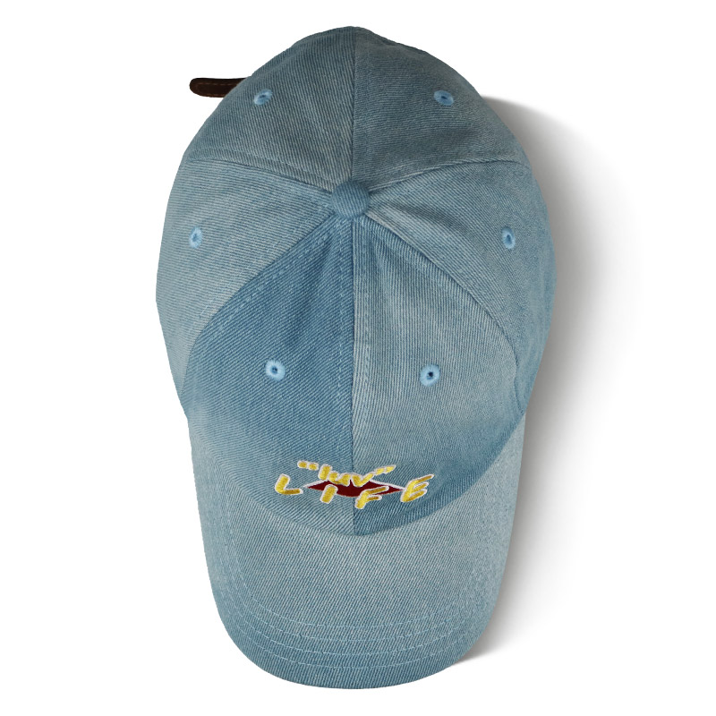 Customized cartoon embroidery washed fabric cotton adult baseball cap hat