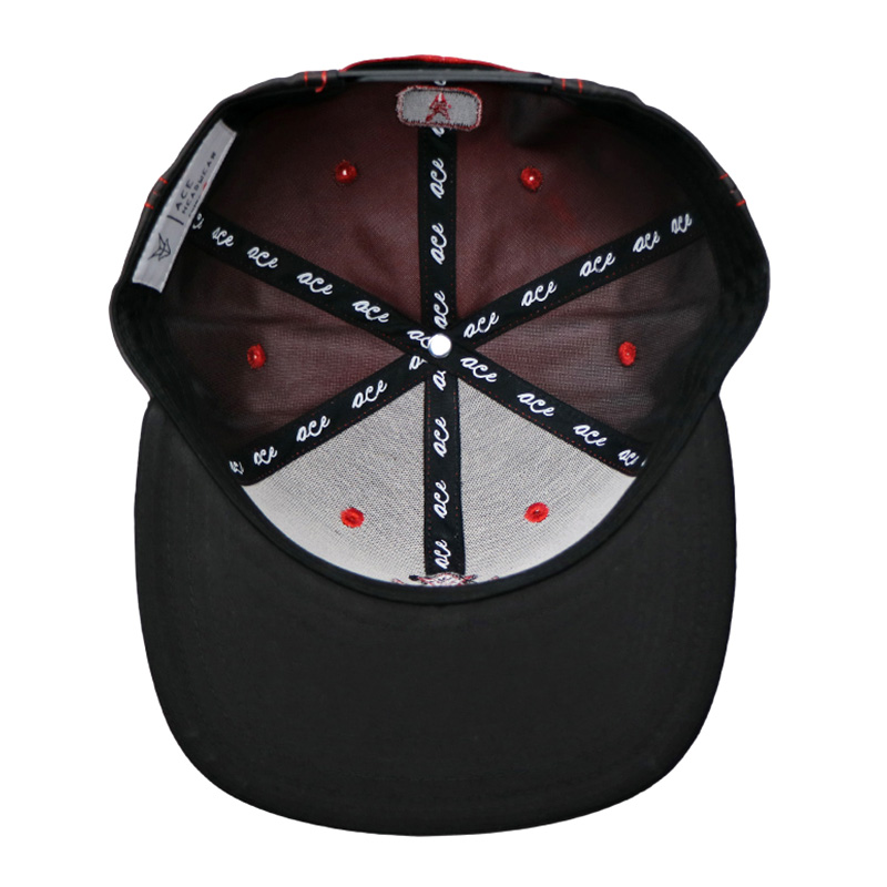 Red Tone Embroidery Cool Vintage Snapback Hats , Snapback Fitted Hats Durable
