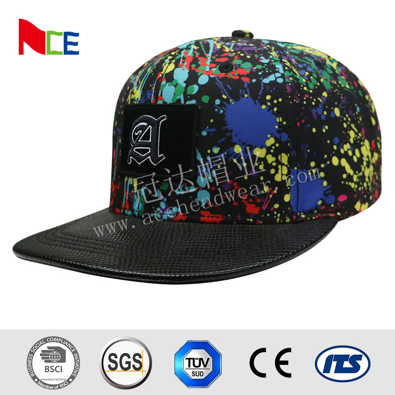 Paint - Splashing Style Womens Snapback Hats , Colorful Hip Hop Snapback Caps