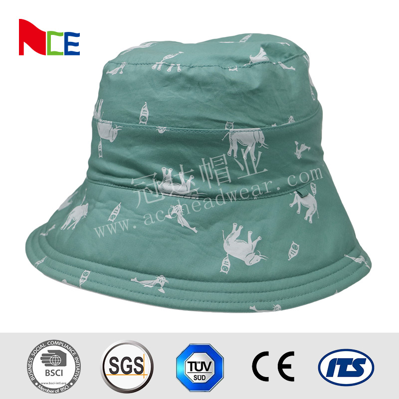Green Sun Block Sunshade Fisherman Bucket Hat Comfortable Eco Friendly