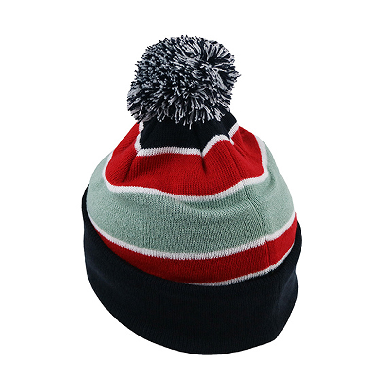 100% Merino Wool Knit Beanie Hats Embroidered Logo Plain Beanie Winter Cap